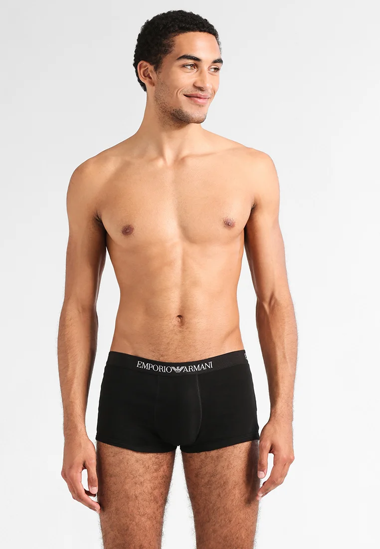 No Sale Tax Emporio Armani TRUNK 3 PACK - Pants black  Clothing Underwear & Socks Underpants Boxer shorts
