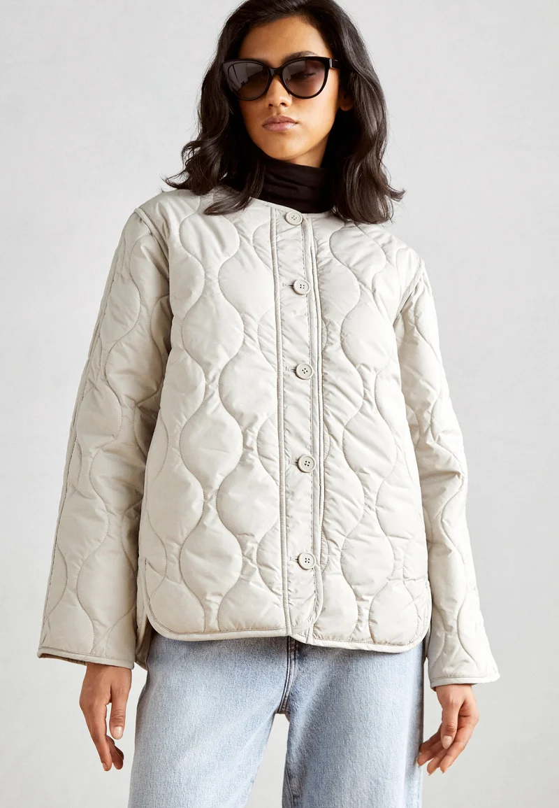 Clearance Ecoalf JACKET WOMAN - Light jacket washed stone Clothing Jackets & Blazers Bomber Jackets