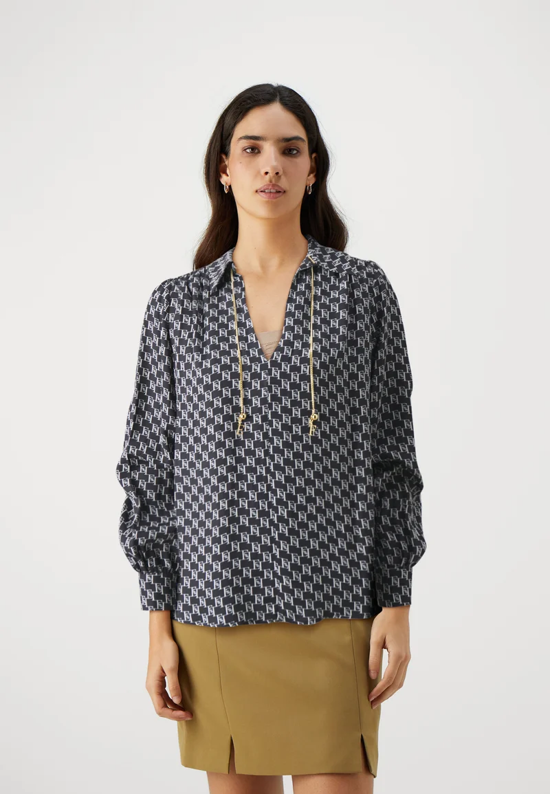 unique Elisabetta Franchi WOMENS BLOUSE - Blouse nero/burro Clothing Shirts & Blouses Blouses