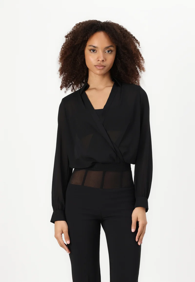 Save up to 80% Elisabetta Franchi Blouse - nero Clothing Shirts & Blouses Blouses