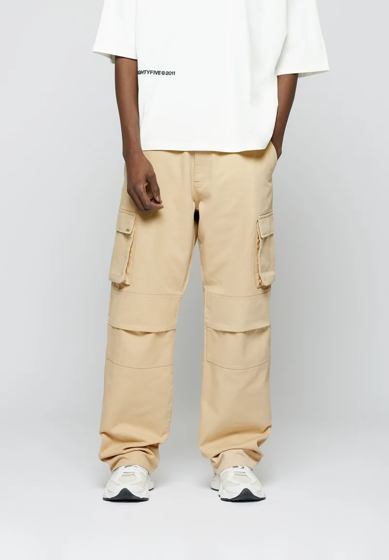 Newest EIGHTYFIVE Cargo trousers - sand beige Streetwear Sale Streetwear Clothing Swimwear Cargo Trousers