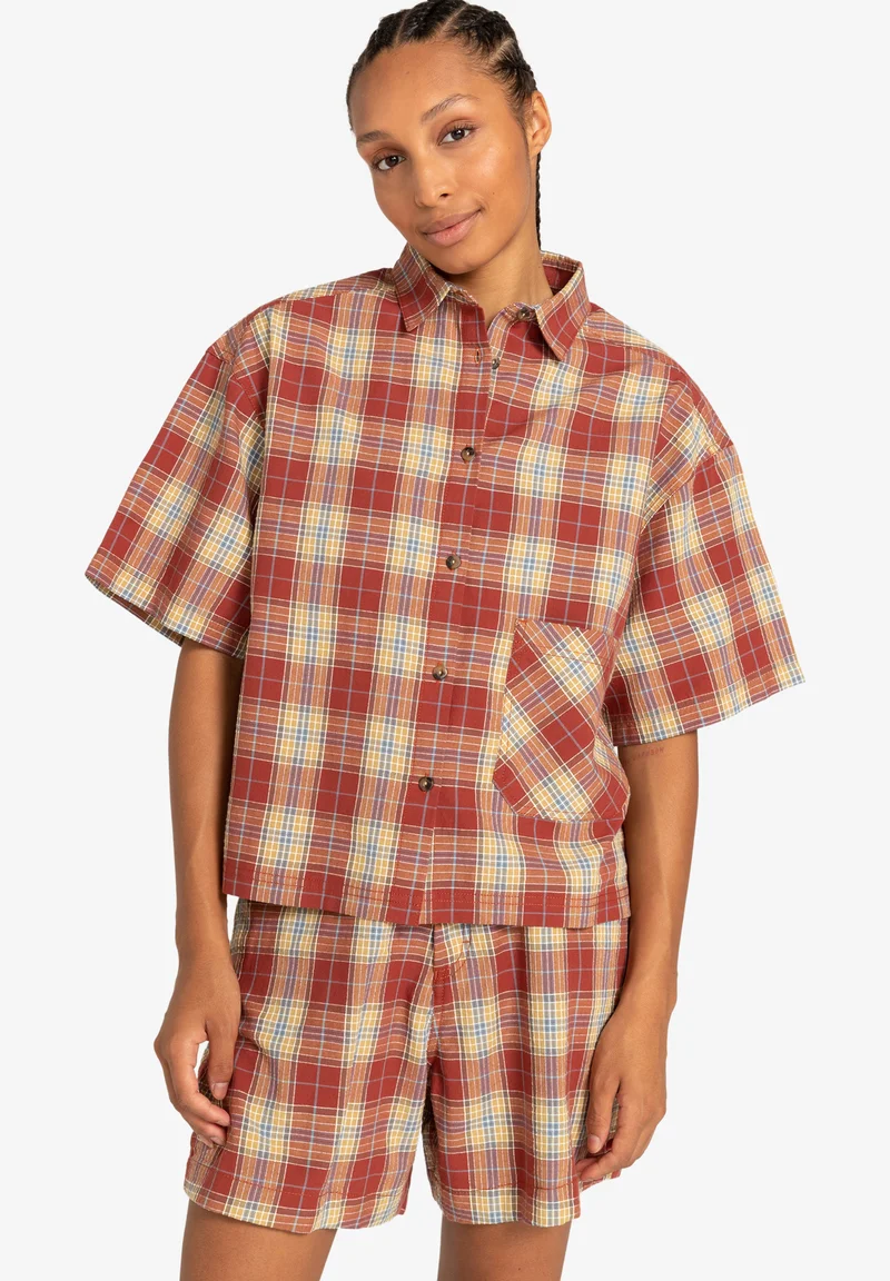 Outlet Factory Online Store Element WHYTLOW-SHORT SLEEVE - Button-down blouse orange Streetwear Sale Streetwear Clothing Socks Blouses