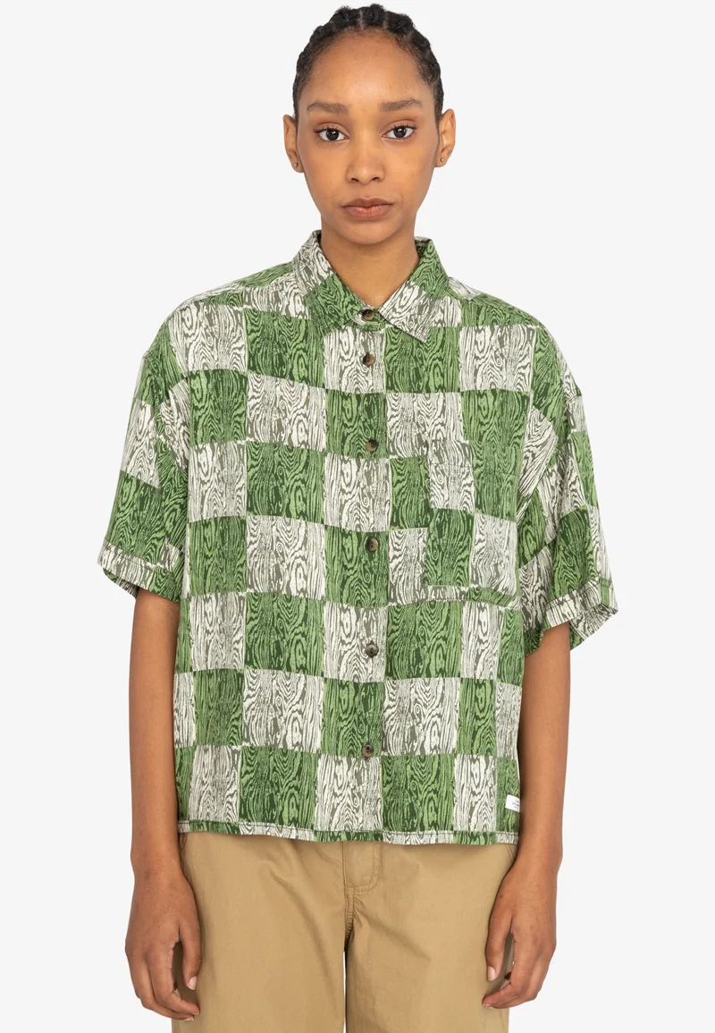 Outlet Store Element Button-down blouse - green Streetwear Sale Streetwear Clothing Socks Blouses