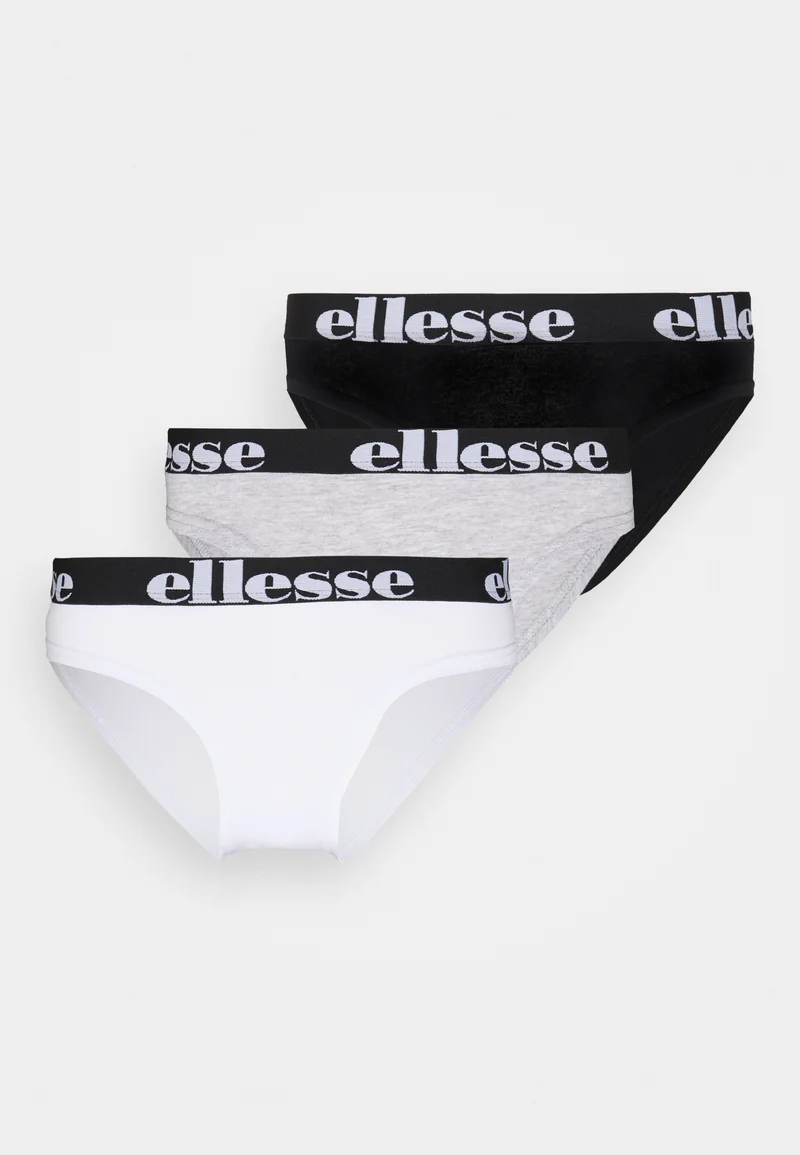 Authentic USA Online Ellesse SHARLIA 3 PACK - Briefs black/grey melange/white Streetwear Sale Streetwear Clothing Socks Bottoms