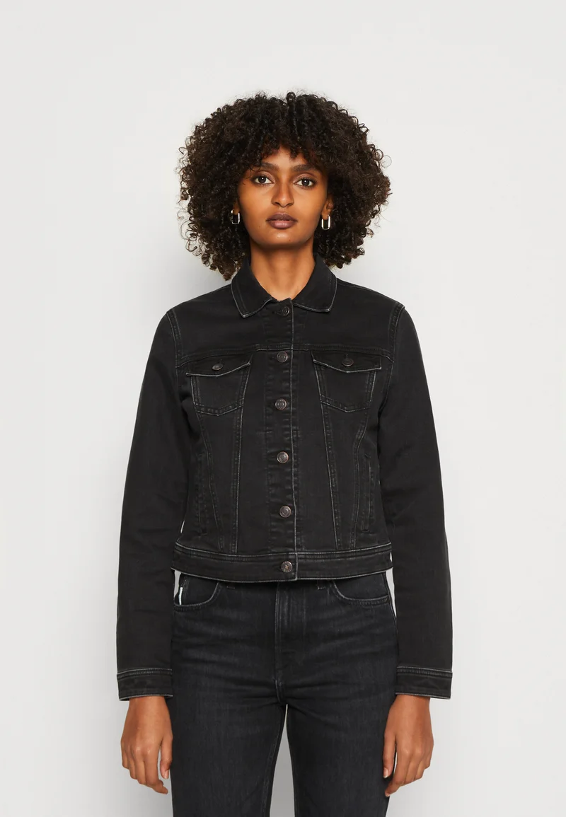 Colorful And Fashion-Forward Esprit TRUCKER JACKET - Denim jacket surrey washed black Clothing Jackets & Blazers Bomber Jackets