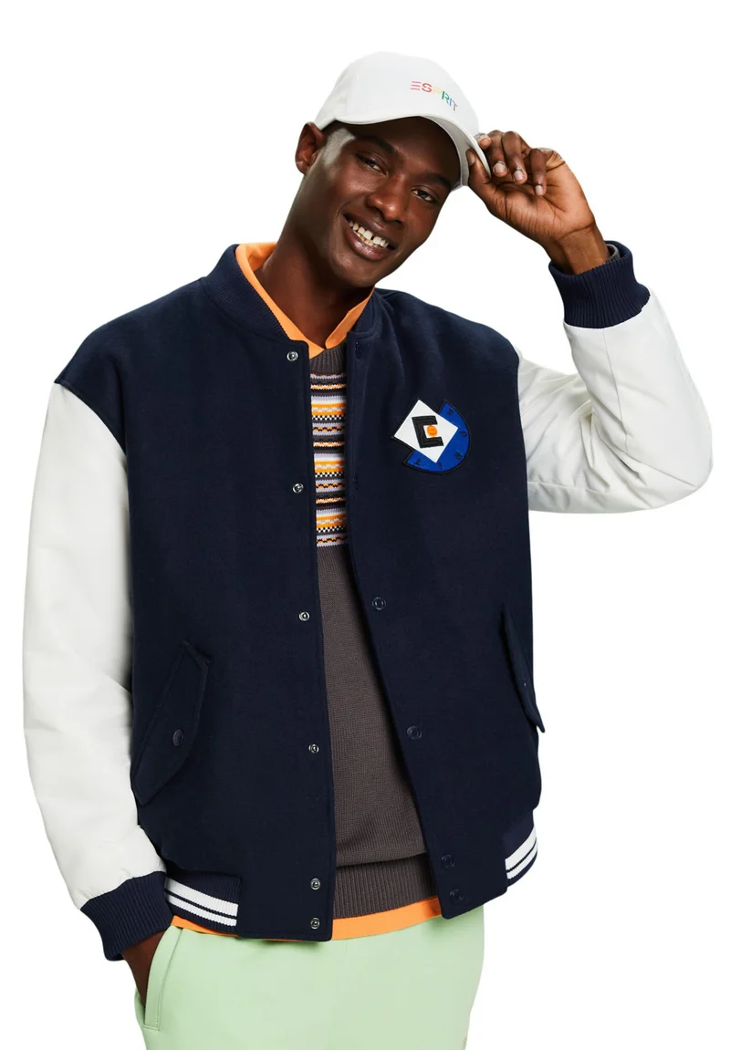 best-loved Esprit VARSITYJKT - Bomber Jacket navy Clothing Sale Jackets Gilet Bomber Jackets