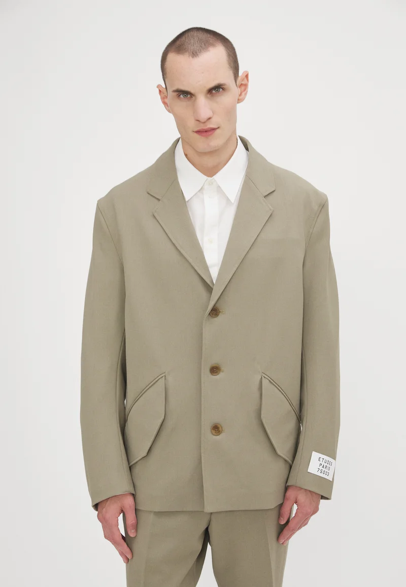 low price Études ICARUS SUITING - Suit jacket sand Streetwear Sale Streetwear Clothing Swimwear Blazer jackets