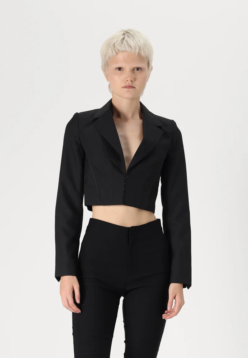Clearance Even&Odd CROPPED  - Blazer black Clothing Jackets & Blazers Bomber Jackets