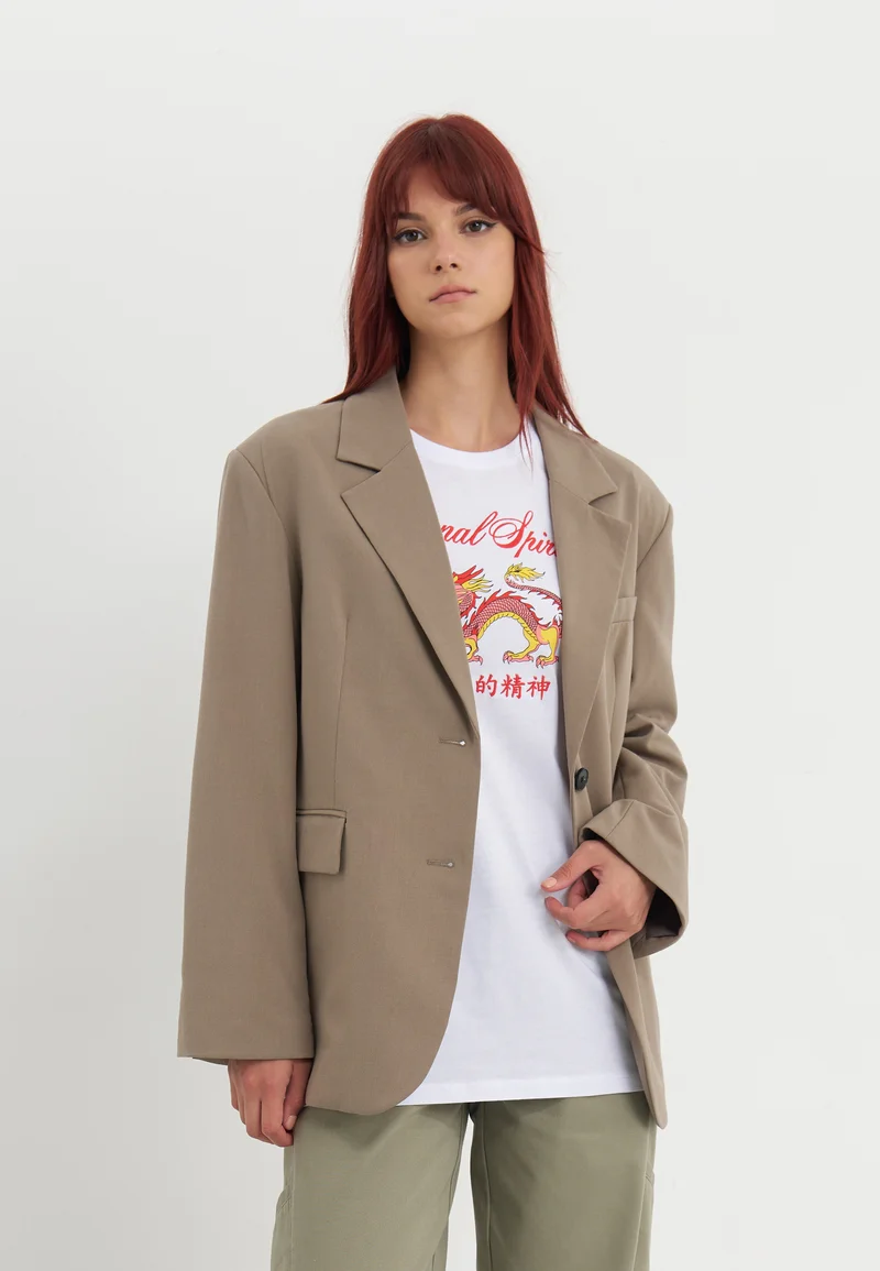 Top Brand Wholesale Online Even&Odd Blazer - taupe Clothing Jackets & Blazers Bomber Jackets