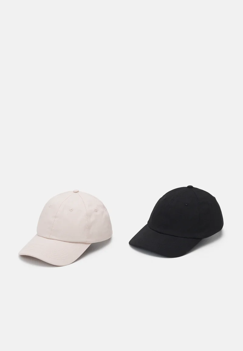 Fast Worldwide Delivery Even&Odd 2 PACK - Cap black/beige Accessories Hats & headscarves Caps