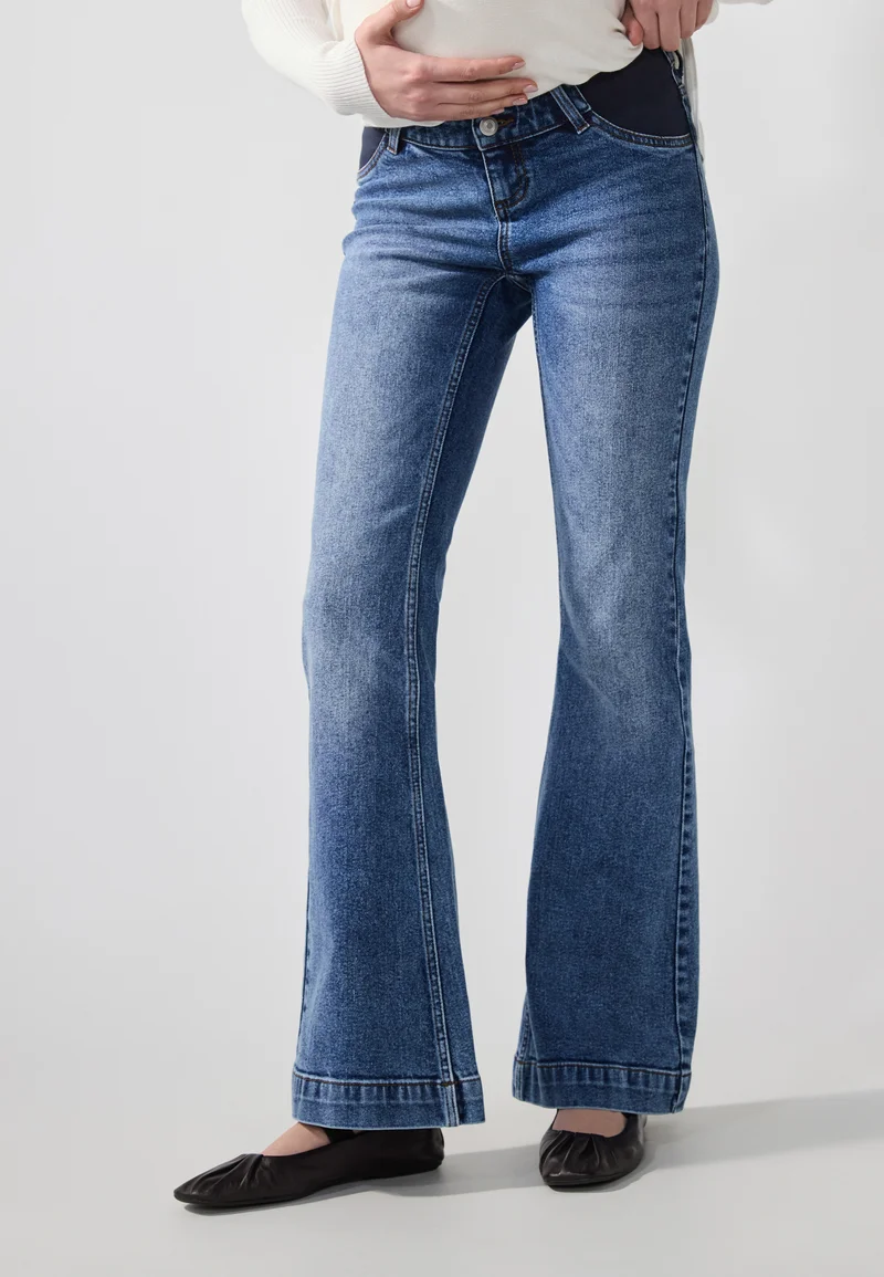 top brands Anna Field MAMA Flared Jeans - blue denim Clothing Bootcut & Flared