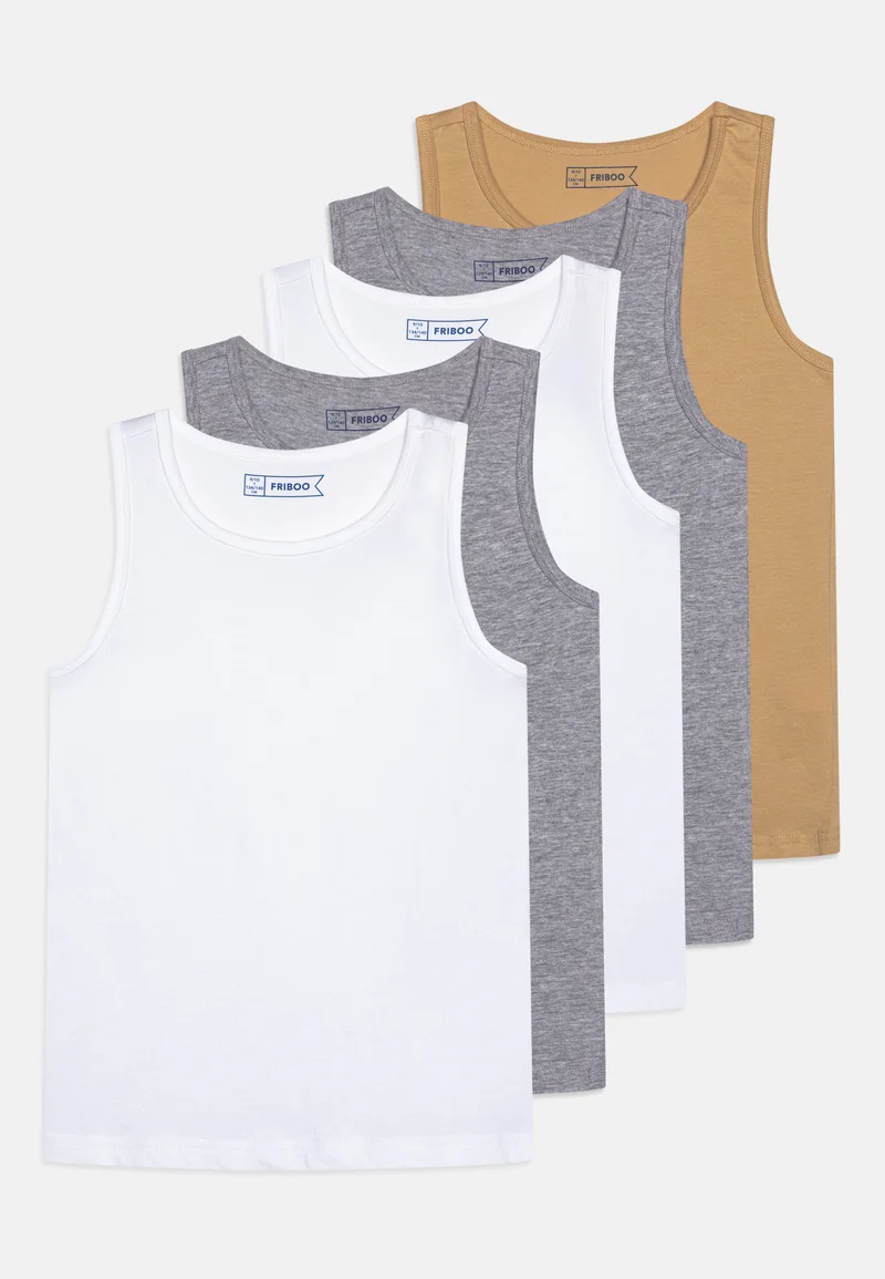 Top Designer Collections Friboo 5 PACK - Undershirt white/mottled light grey/mottled beige Clothing Underwear & Nightwear Underwear Bras & bustiers