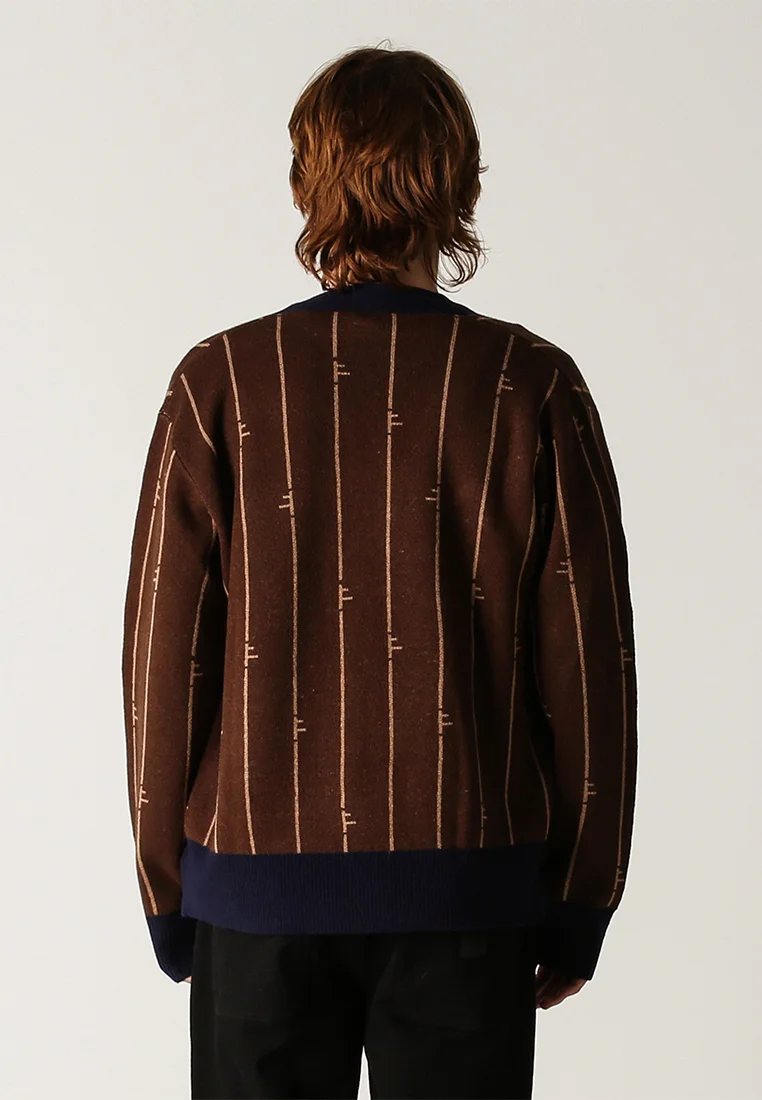USA official online shop Former FUSE CARDIGAN - Cardigan chocolate/navy Streetwear Sale Streetwear Clothing Swimwear Cardigans