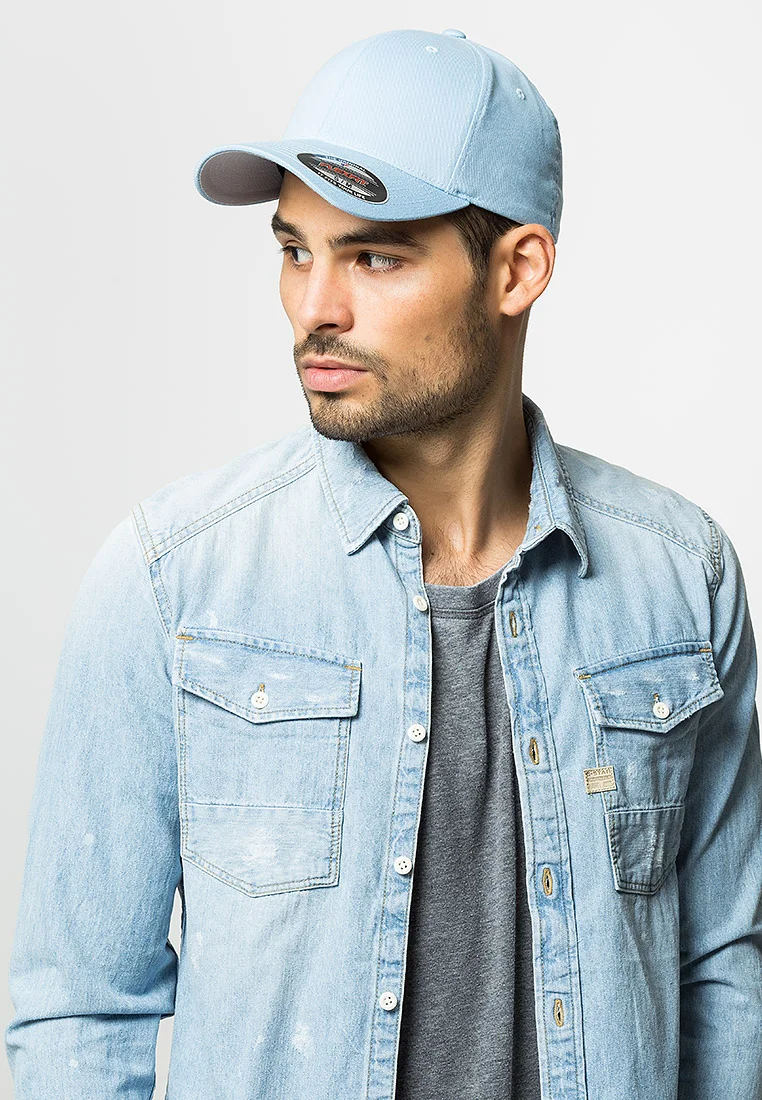 100% Genuine Flexfit COMBED - Cap carolina blue Accessories Hats & headscarves Caps