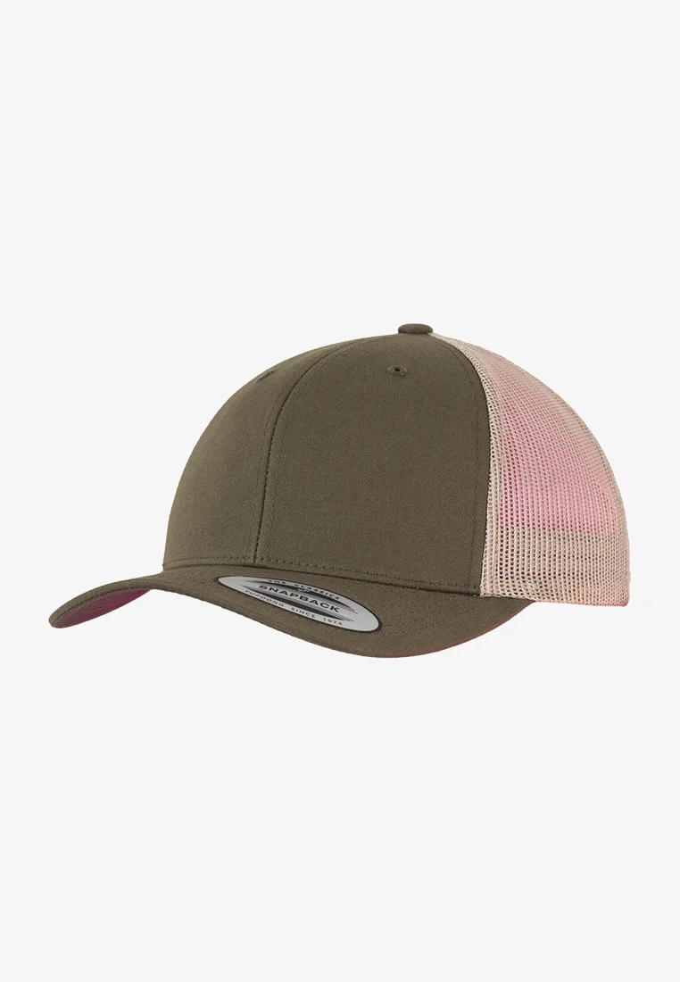 huge inventory Flexfit RETRO TRUCKER 2-TONE - Cap mossgreen/khaki Accessories Hats & headscarves Caps