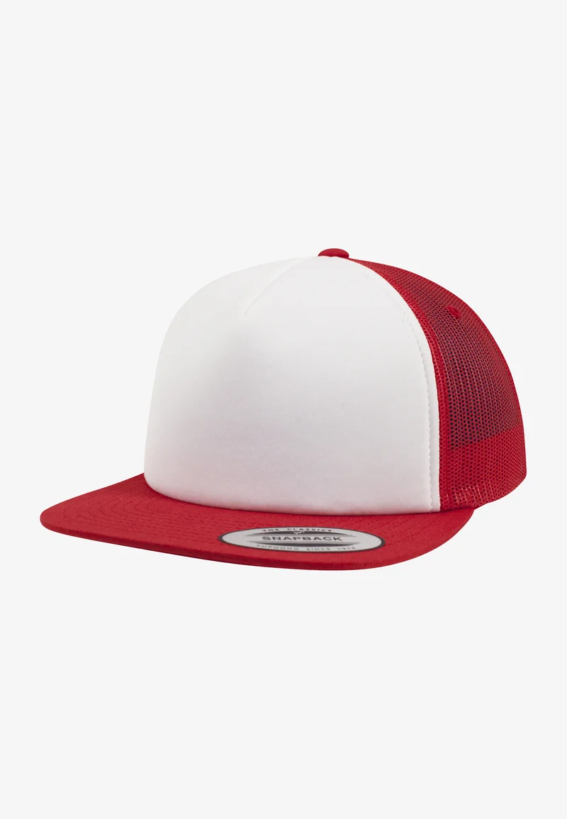 genuine Flexfit FOAM TRUCKER - Cap blk/wht/red Accessories Beanies, hats & caps Caps
