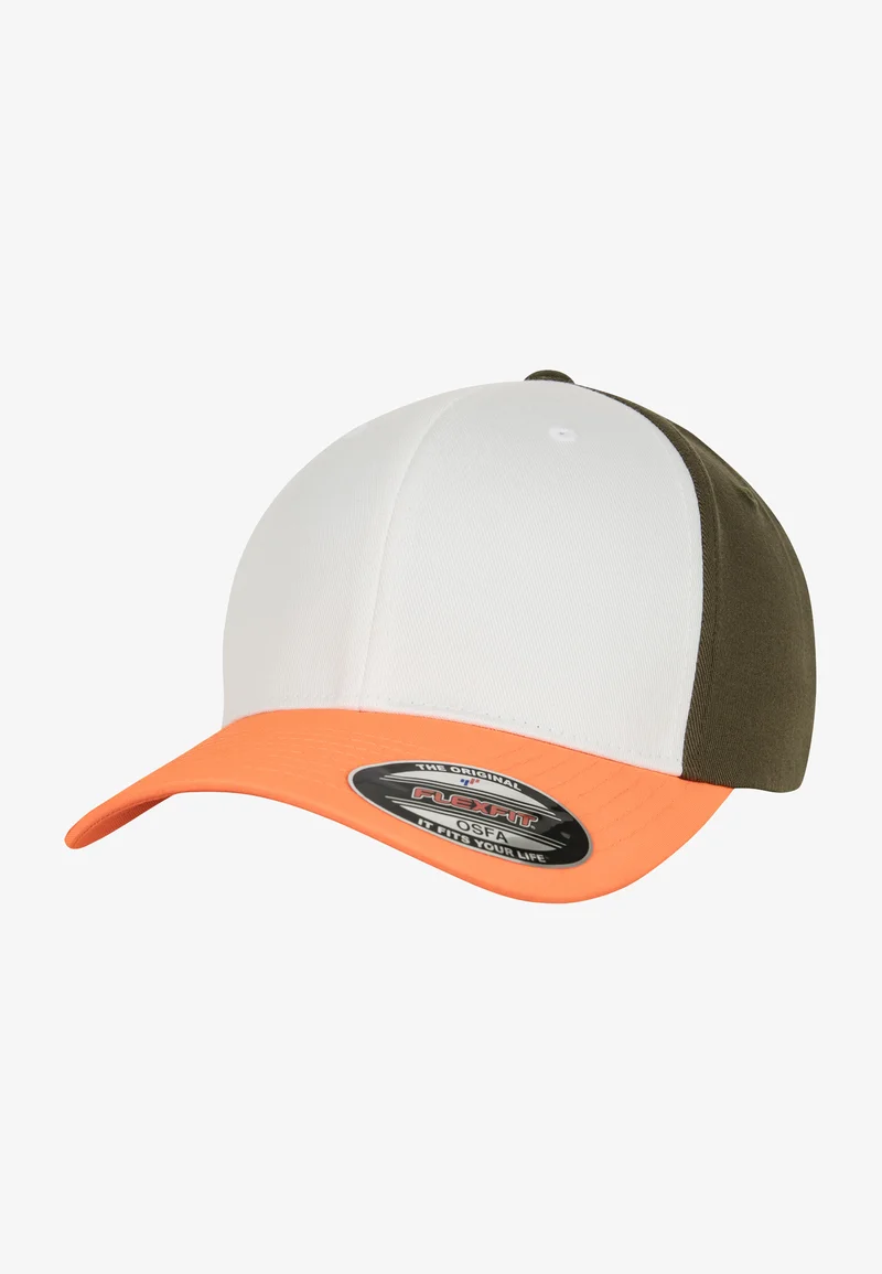 Store Flexfit Cap - neonorange/white/olive Accessories Beanies, hats & caps Caps