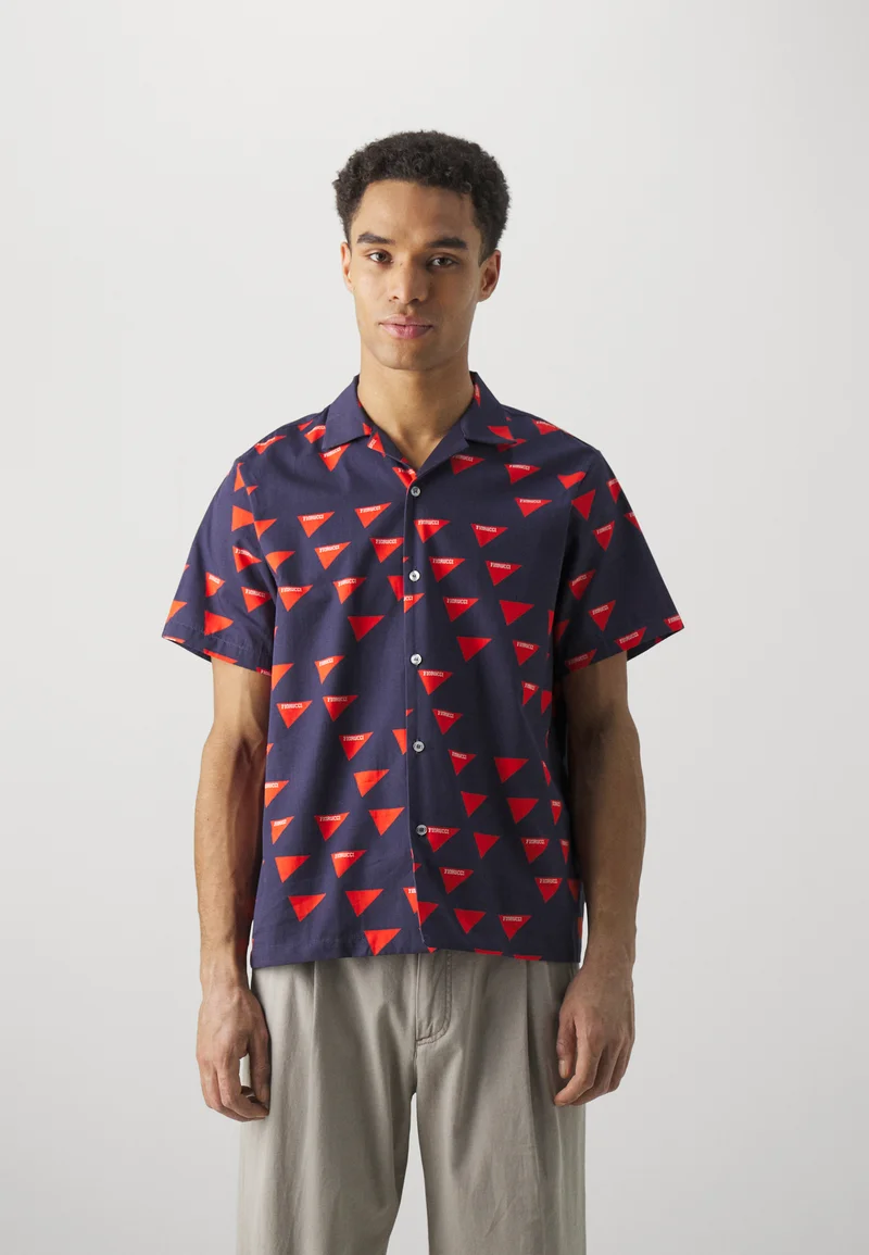 Buy Online Fiorucci MENS FLAG BOWLING - Shirt blue Clothing Sale Shirts Business Shirts