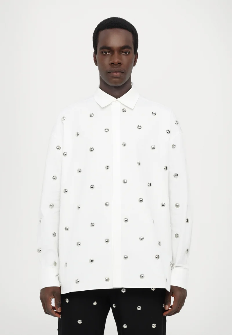 cheap prices Fiorucci BUBBLE STUDDED SHIRT - Shirt white Clothing Sale Shirts Business Shirts