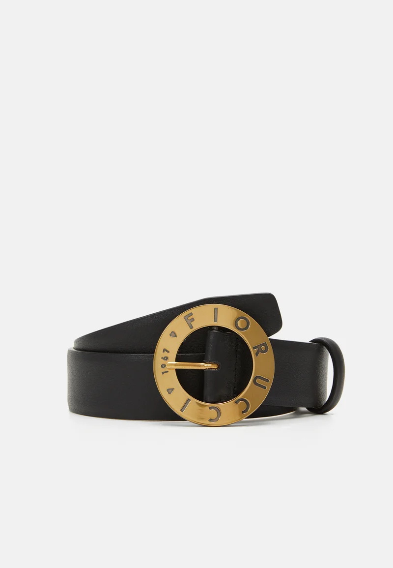 prestigious Fiorucci ROUND BUCKLE BELT UNISEX - Belt black Accessories Belts Casual belts