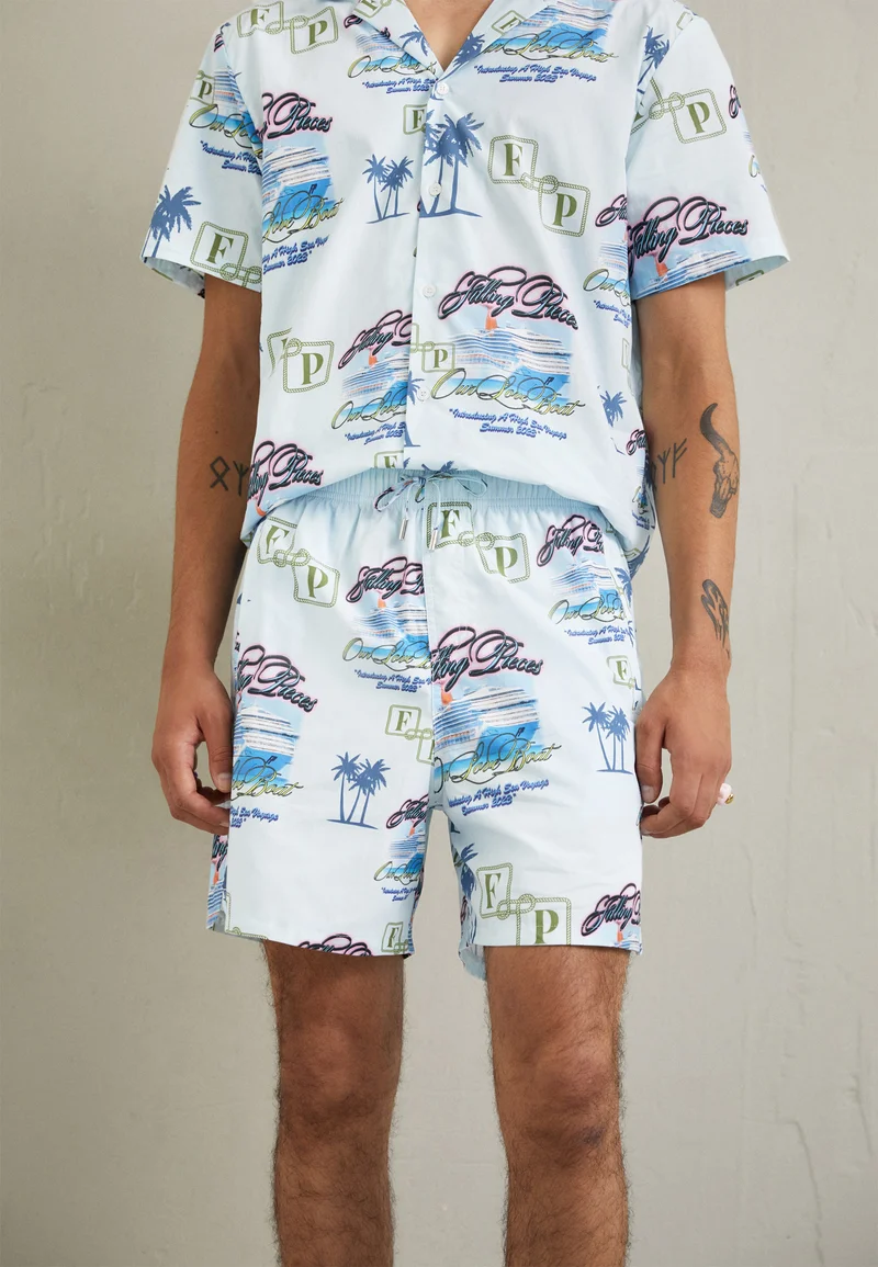 Outlet Store Filling Pieces PALMS - Shorts love boat Streetwear Sale Streetwear Clothing Swimwear Casual Shorts