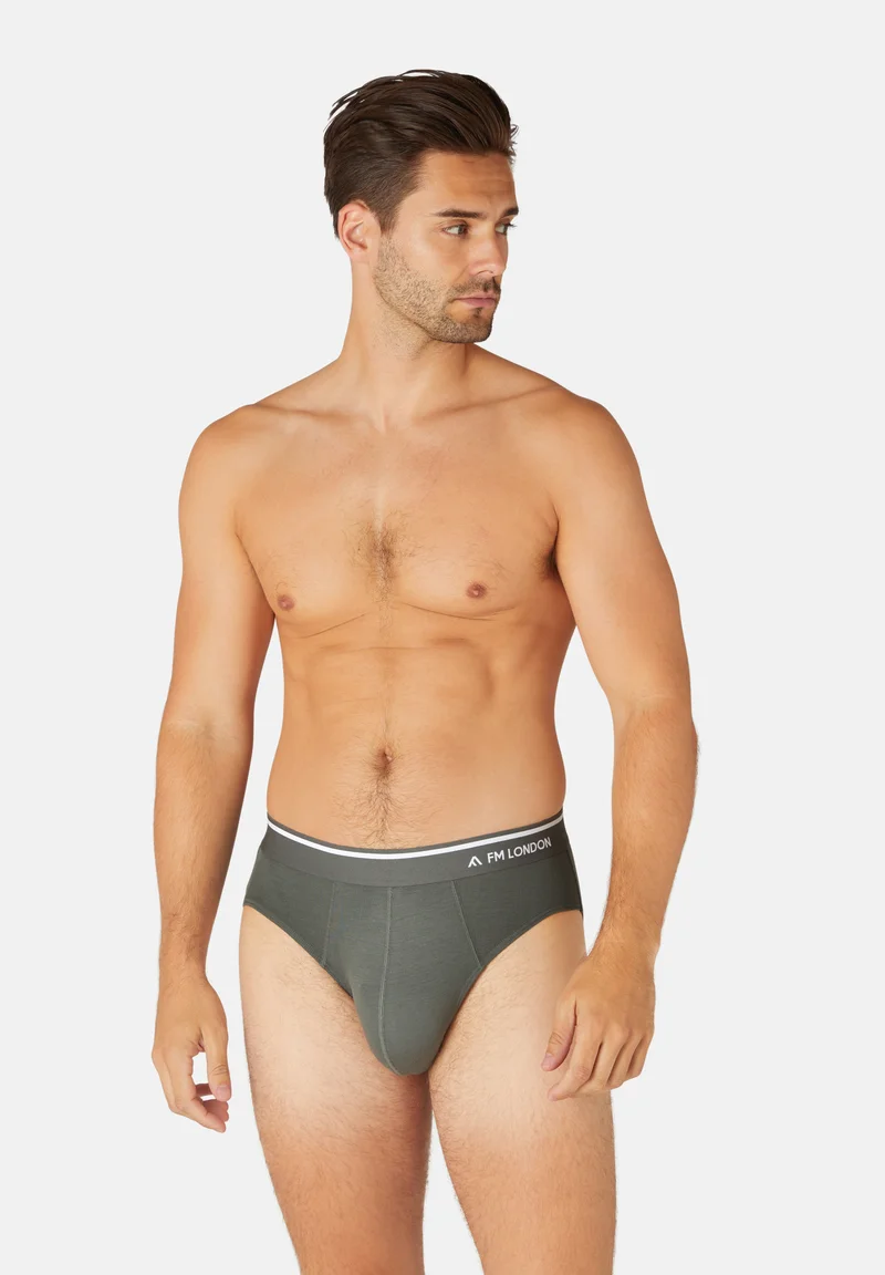 Colorful And Fashion-Forward FM London 4 PACK - Briefs black, grey white Clothing Underwear & Socks Underpants Boxer shorts