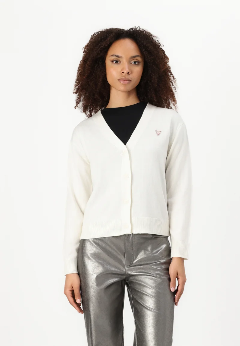 UK Discount Online Sale Guess Jeans Cardigan - warm white Clothing Knitwear & Cardigans Cardigans