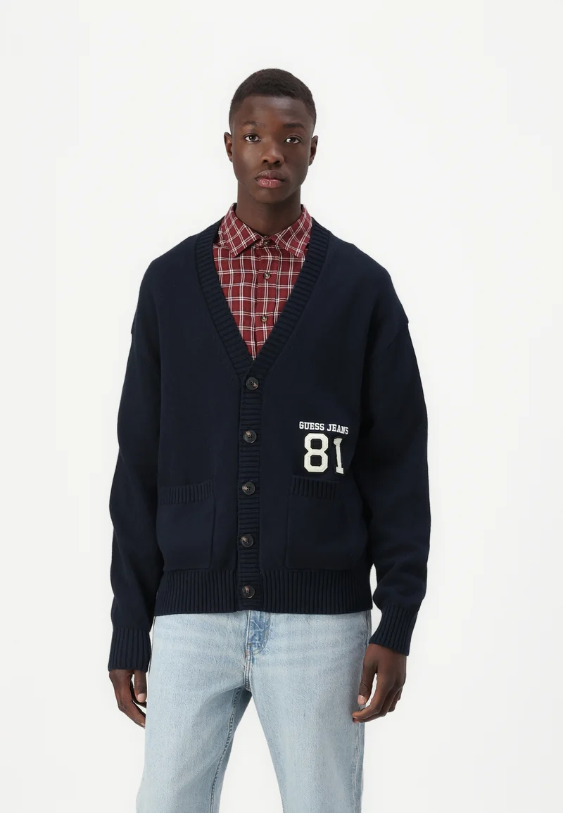 Clearance Guess Jeans PATCH - Cardigan daring ocean Clothing Knitwear Cardigans