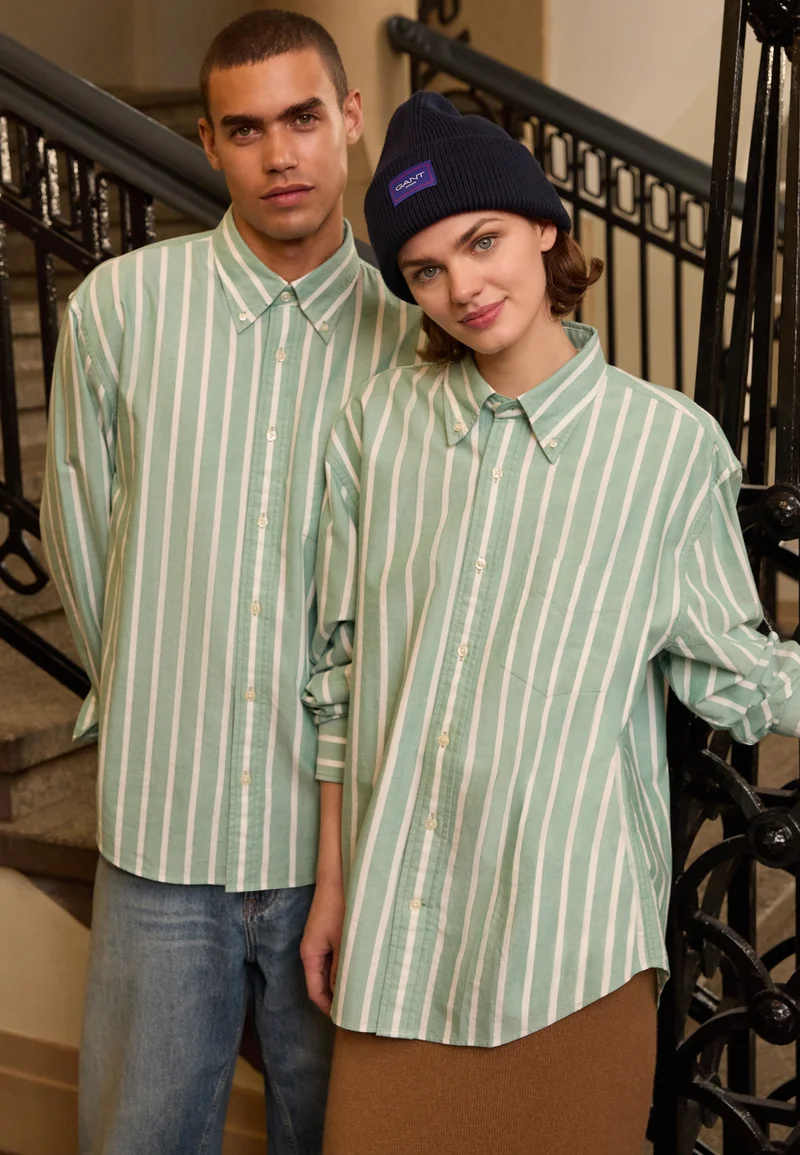 best-loved GANT EXCLUSIVE HERITAGE 2.0 REL OXFORD STRIPE SHIRT - Blouse deep green Clothing Shirts & Blouses Blouses