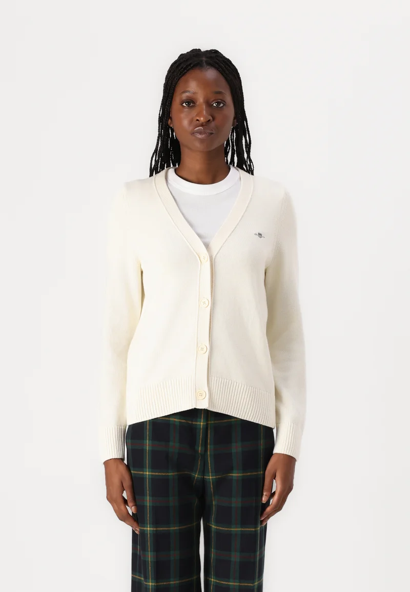 popular stores GANT CLASSIC  - Cardigan cream Clothing Knitwear & Cardigans Cardigans