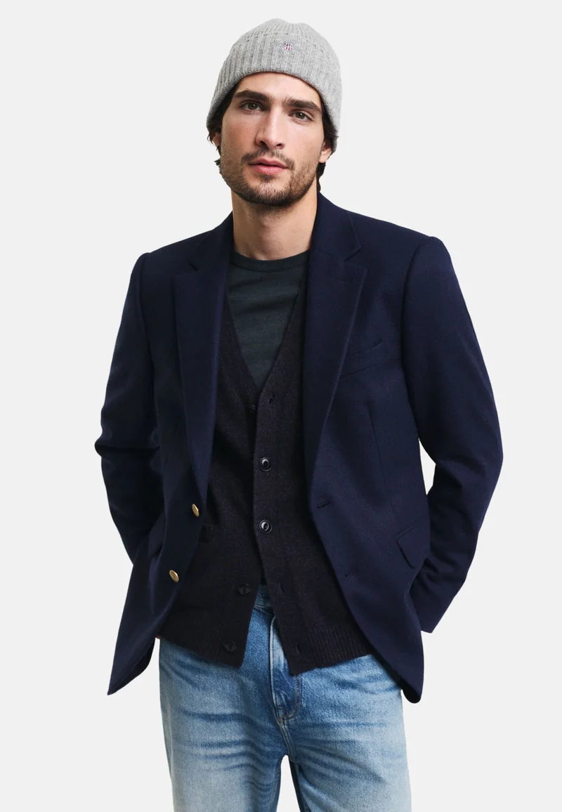 USA factory outlet GANT CLUB - Blazer jacket evening blue Clothing Suits & Tailoring Blazer jackets