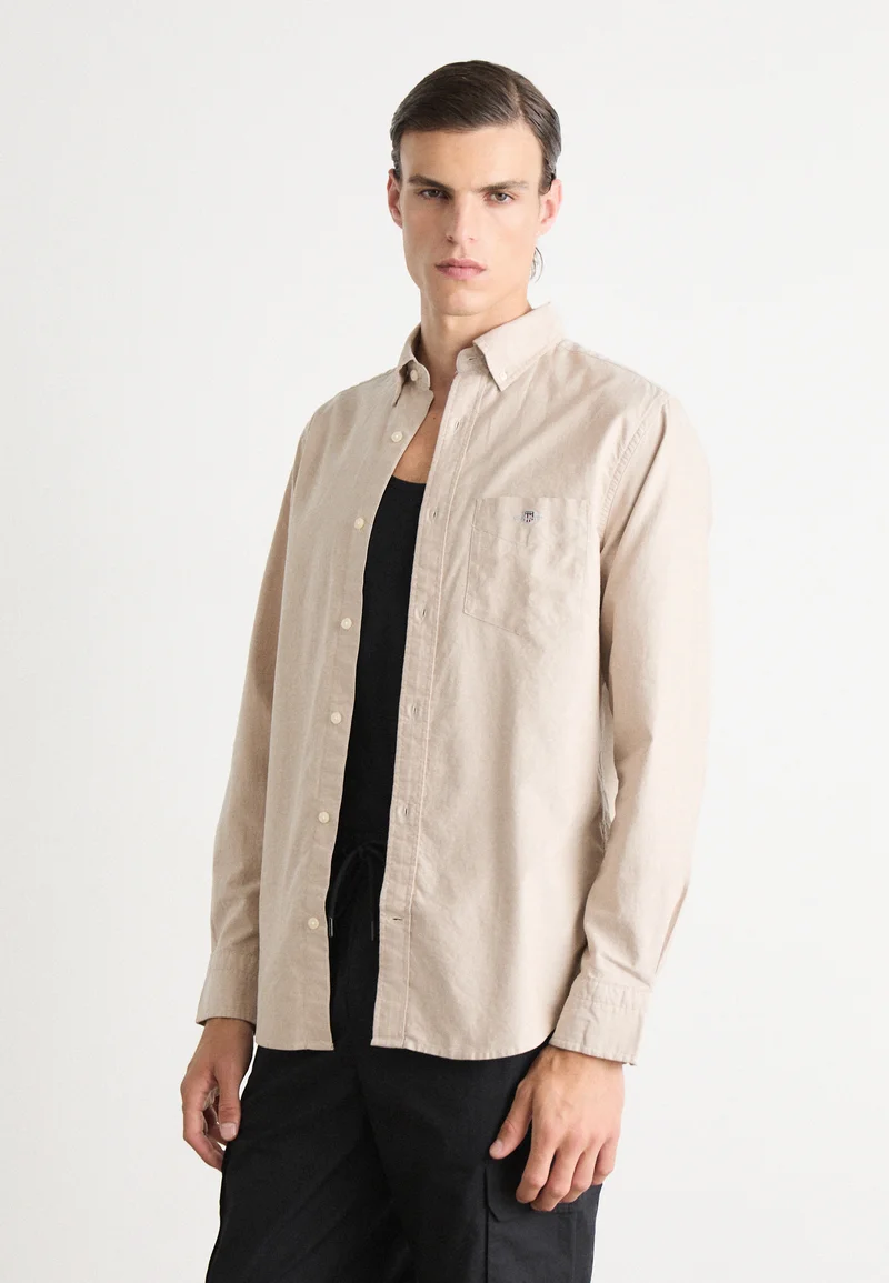 stylish GANT REG OXFORD - Shirt warm khaki Clothing Sale Shirts Business Shirts