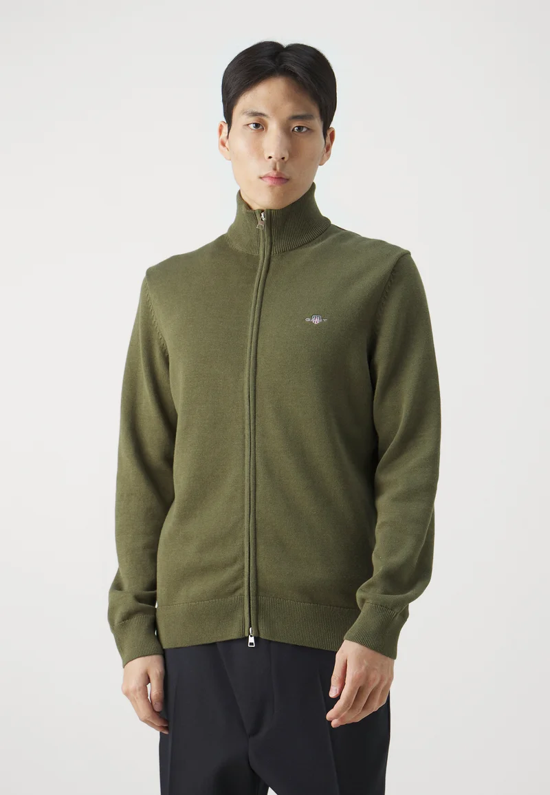 UK Cheap Sale GANT CASUAL ZIP CARDIGAN - Cardigan juniper green Clothing Knitwear Cardigans