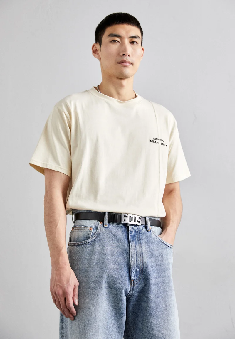 Authorized Site GCDS CLASSIC LOGO BELT UNISEX - Belt nero Accessories Belts Casual belts
