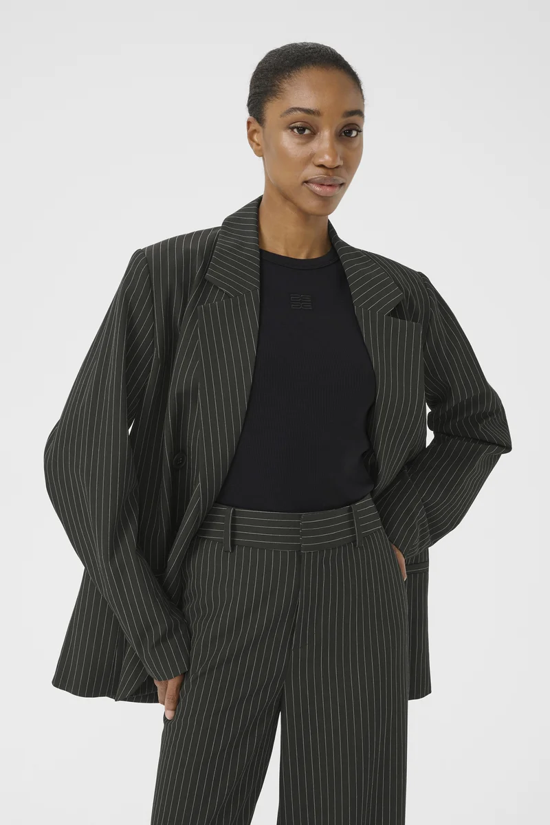 various styles Gestuz JOELLE 2.0 - Blazer black pinstripe Clothing Jackets & Blazers Blazers
