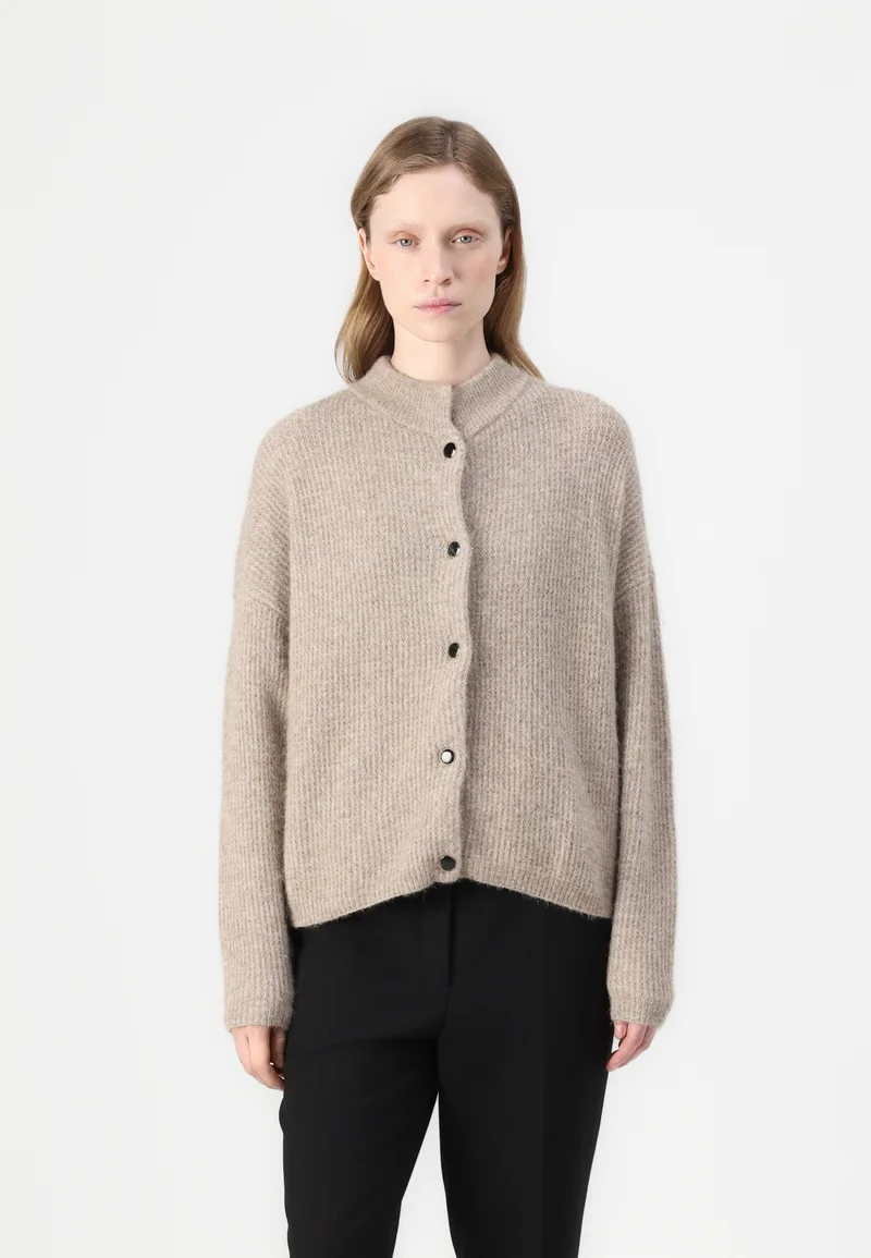 amazing selection Gestuz ALPHA CARDIGAN - Cardigan warm sand melange Clothing Knitwear & Cardigans Cardigans
