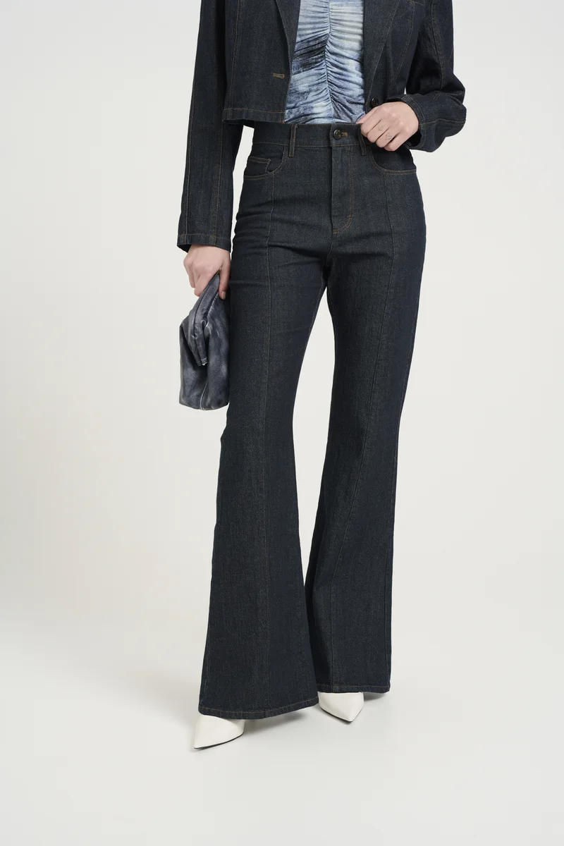 luxury lifestyle brand Gestuz TILMA - Bootcut jeans dark blue unwashed Clothing Jeans Bootcut & Flared