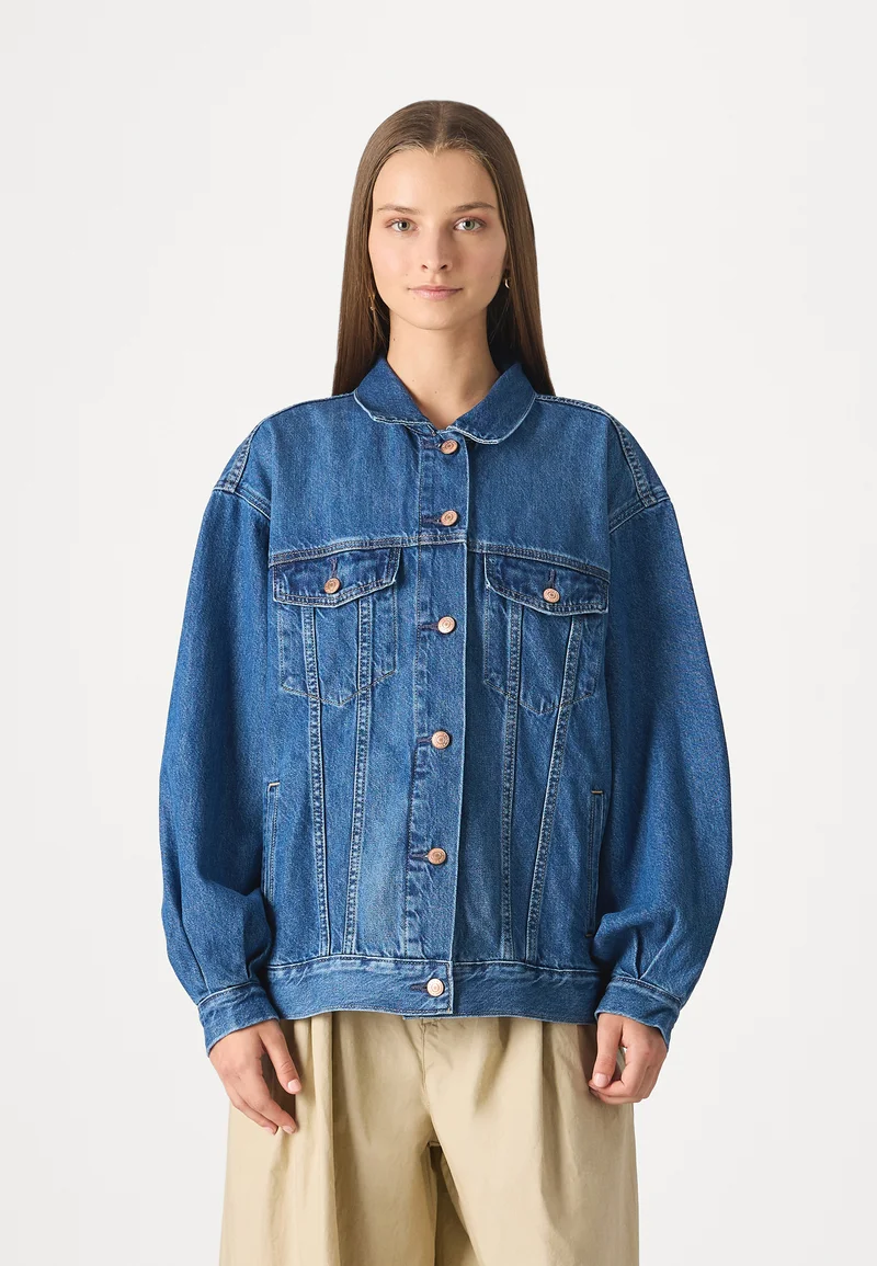 Clearance Sale GAP X DÔEN DNM BARN JKT - Denim jacket medium indigo Clothing Jackets & Blazers Bomber Jackets