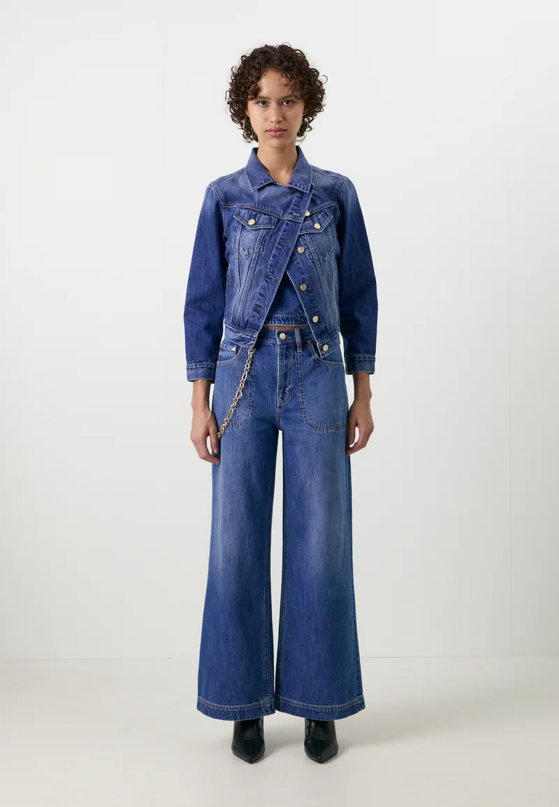 pretty and colorful GAP X CULT GAIA ASYM ICON JKT - Denim jacket medium indigo Clothing Jackets & Blazers Bomber Jackets