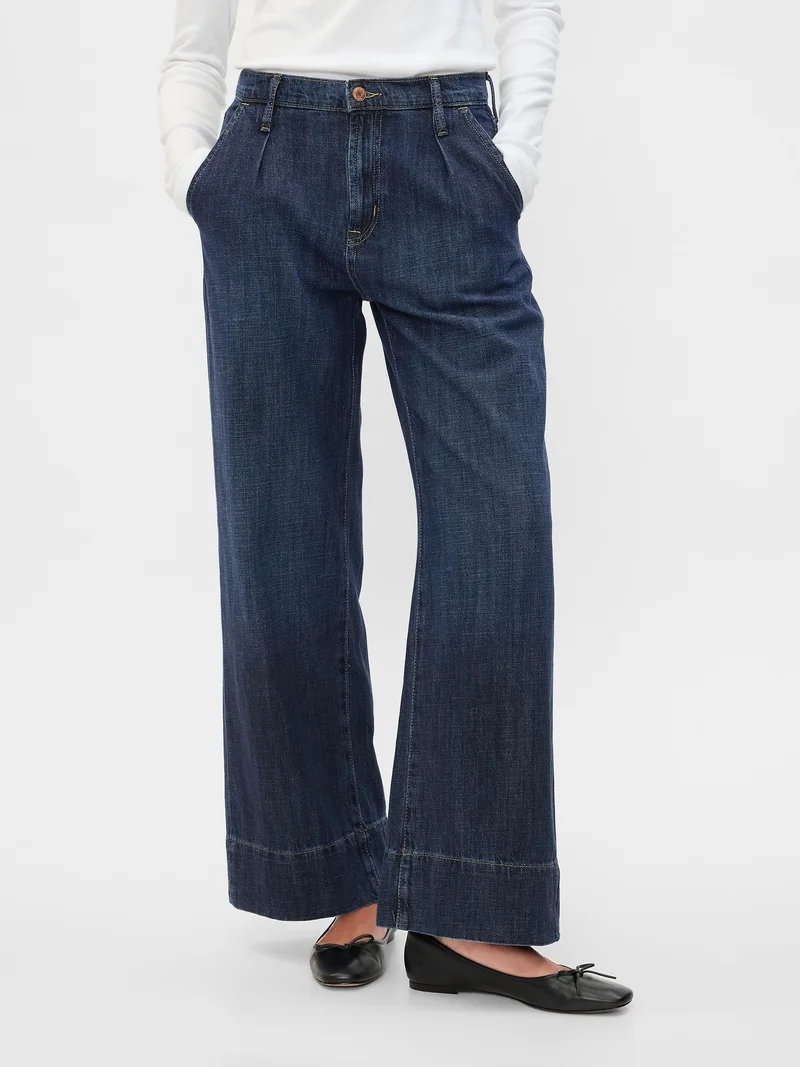 Biggest Discount GAP WIDE LEG - Flared Jeans dark wash Clothing Bootcut & Flared