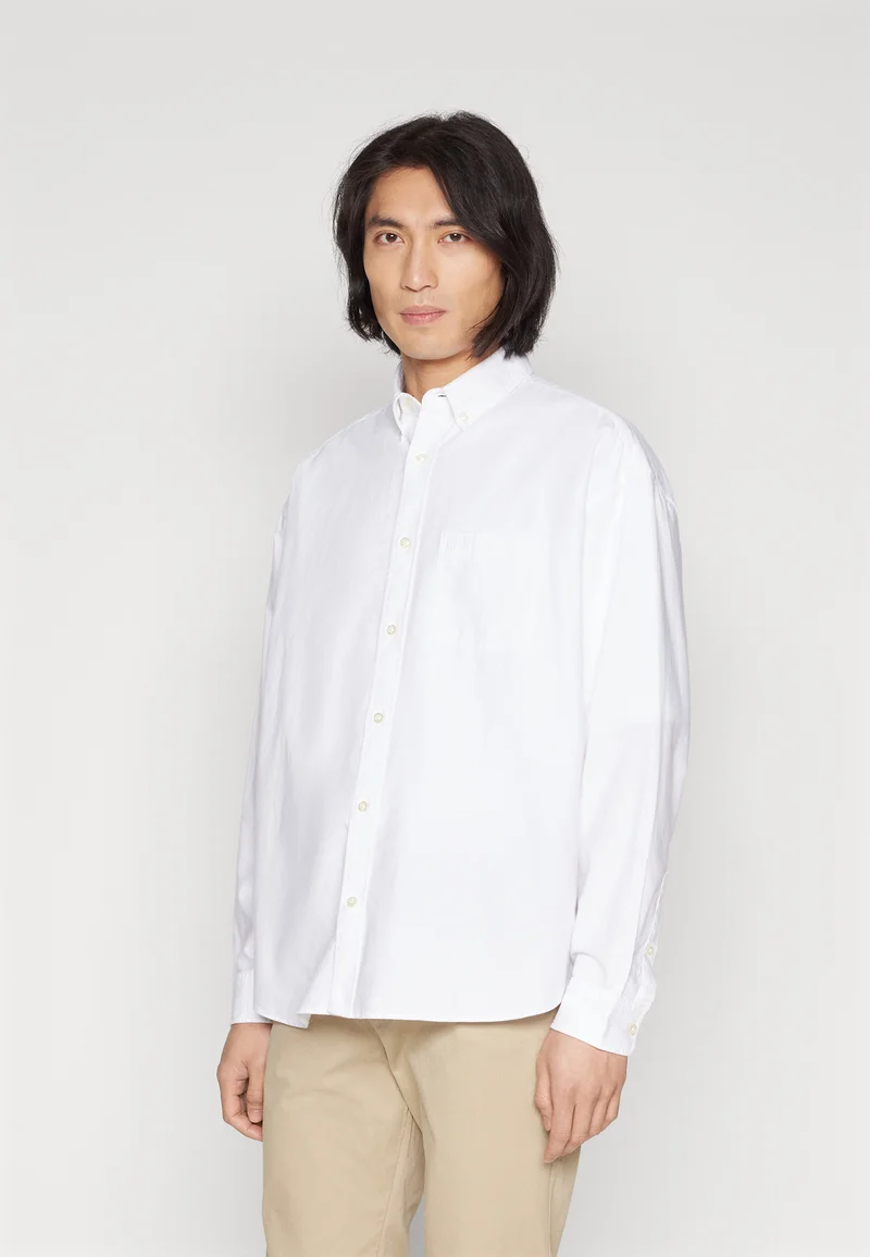 world-wide renown GAP STANDARD FIT OXFORD LOGO - Shirt optic white  Clothing Sale Shirts Business Shirts