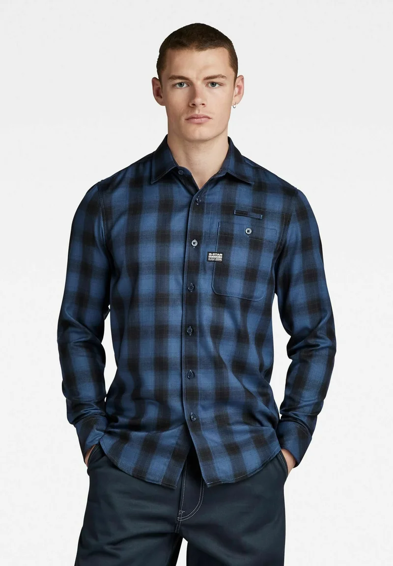 popular stores G-STAR BRISTUM 2.0  - Shirt rank blue big shadow check Clothing Sale Shirts Business Shirts