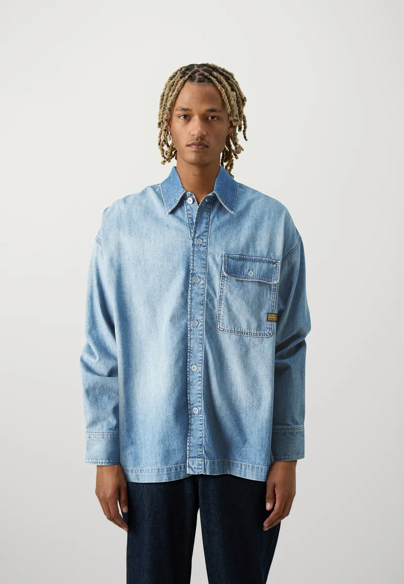 low price G-STAR BOXY FIT SHIRT - Shirt blue denim Clothing Sale Shirts Business Shirts