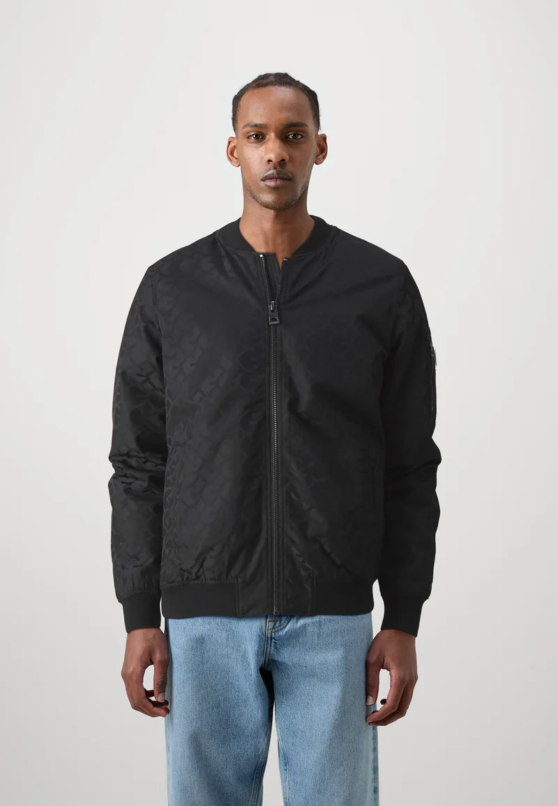 Outlet on Sale Guess JACKET - Bomber Jacket black Clothing Sale Jackets Gilet Bomber Jackets