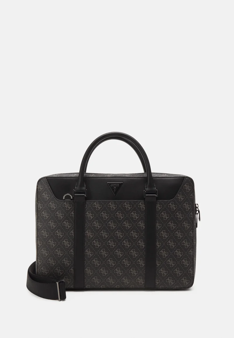 Colorful And Fashion-Forward Guess VEZZOLA DOC CASE UNISEX - Briefcase dark black Accessories Bags & cases Business & laptop bags