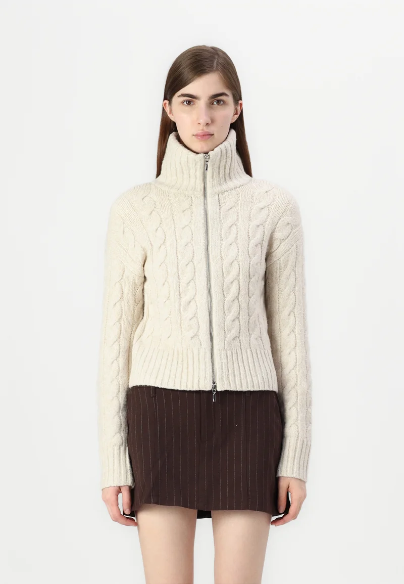 high quality guarantee Hollister Co. COZY FULL ZIP - Cardigan voorhis oatmeal Clothing Knitwear & Cardigans Cardigans