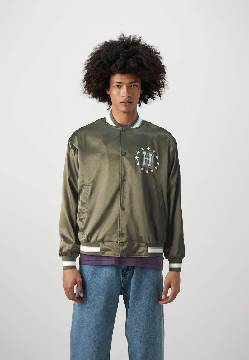 Free and Fast Shipping HUF GALACTIC STACK BASEBALL UNISEX - Bomber Jacket olive Streetwear Sale Streetwear Clothing Swimwear Bomber Jackets