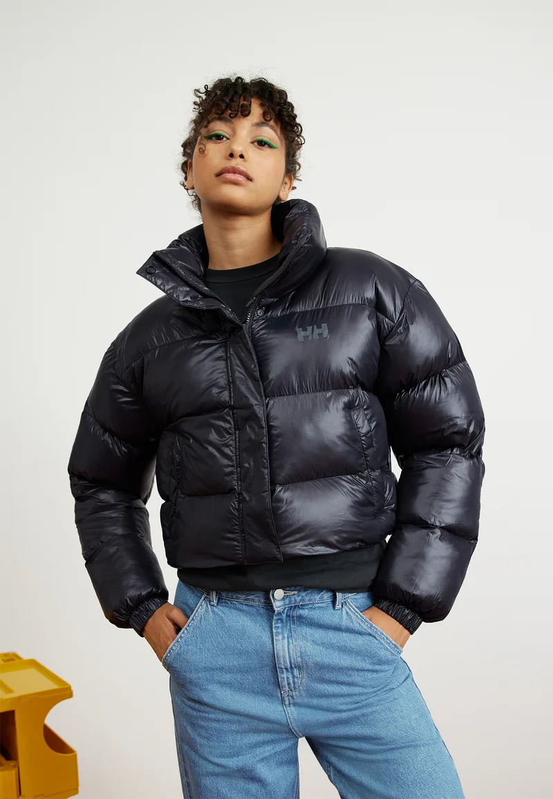 USA factory outlet Helly Hansen CROPPED PUFFER - Winter jacket black Clothing Jackets & Blazers Bomber Jackets