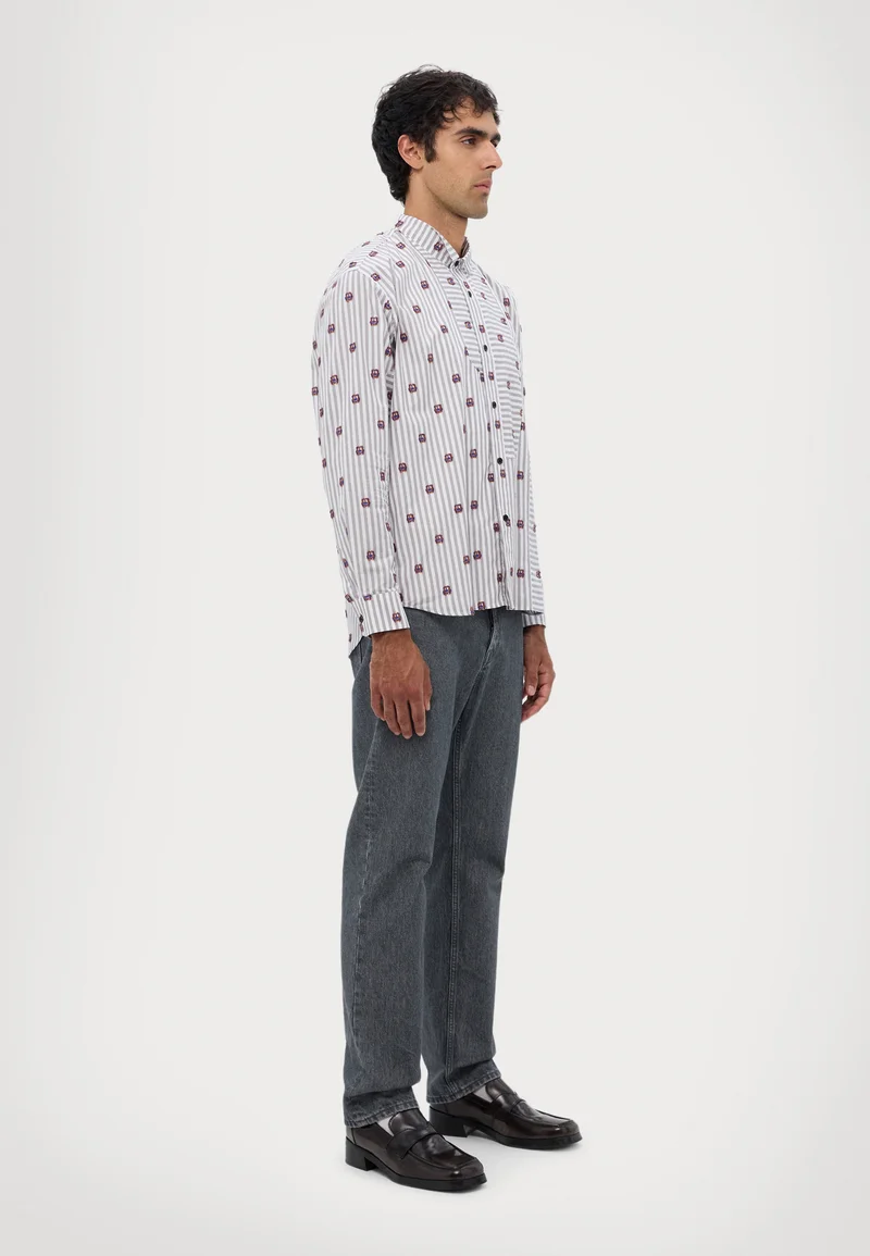 delicate colors Henrik Vibskov CHOW  - Shirt grey/white horse head Clothing Sale Shirts Business Shirts