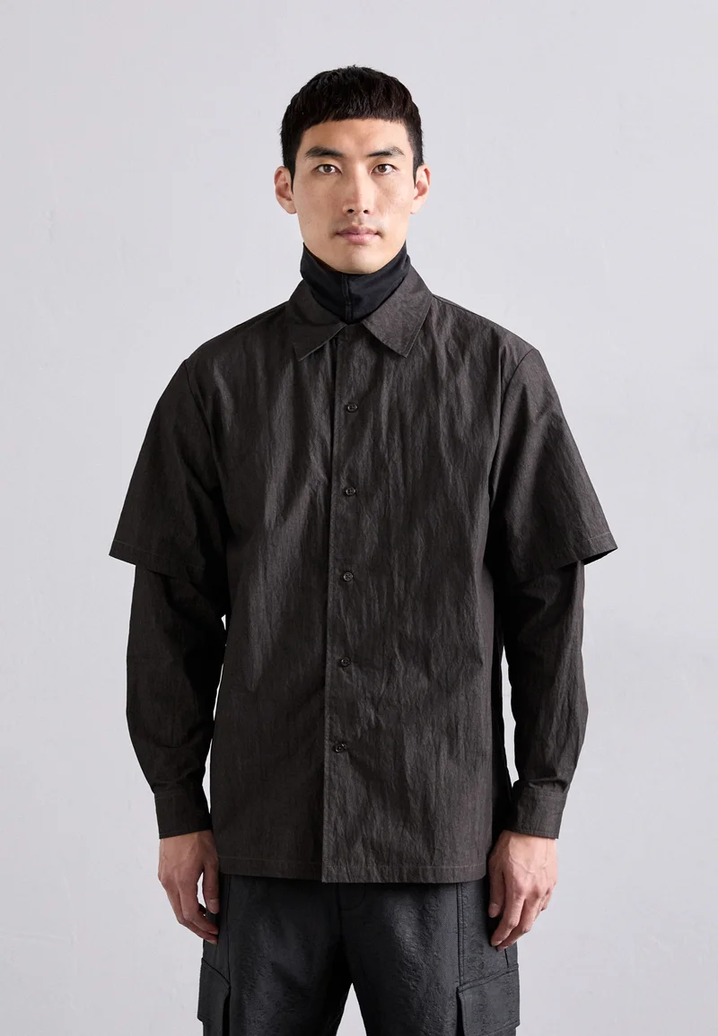attractive price Han Kjøbenhavn TWO LAYERED  - Shirt dark grey Clothing Sale Shirts Business Shirts